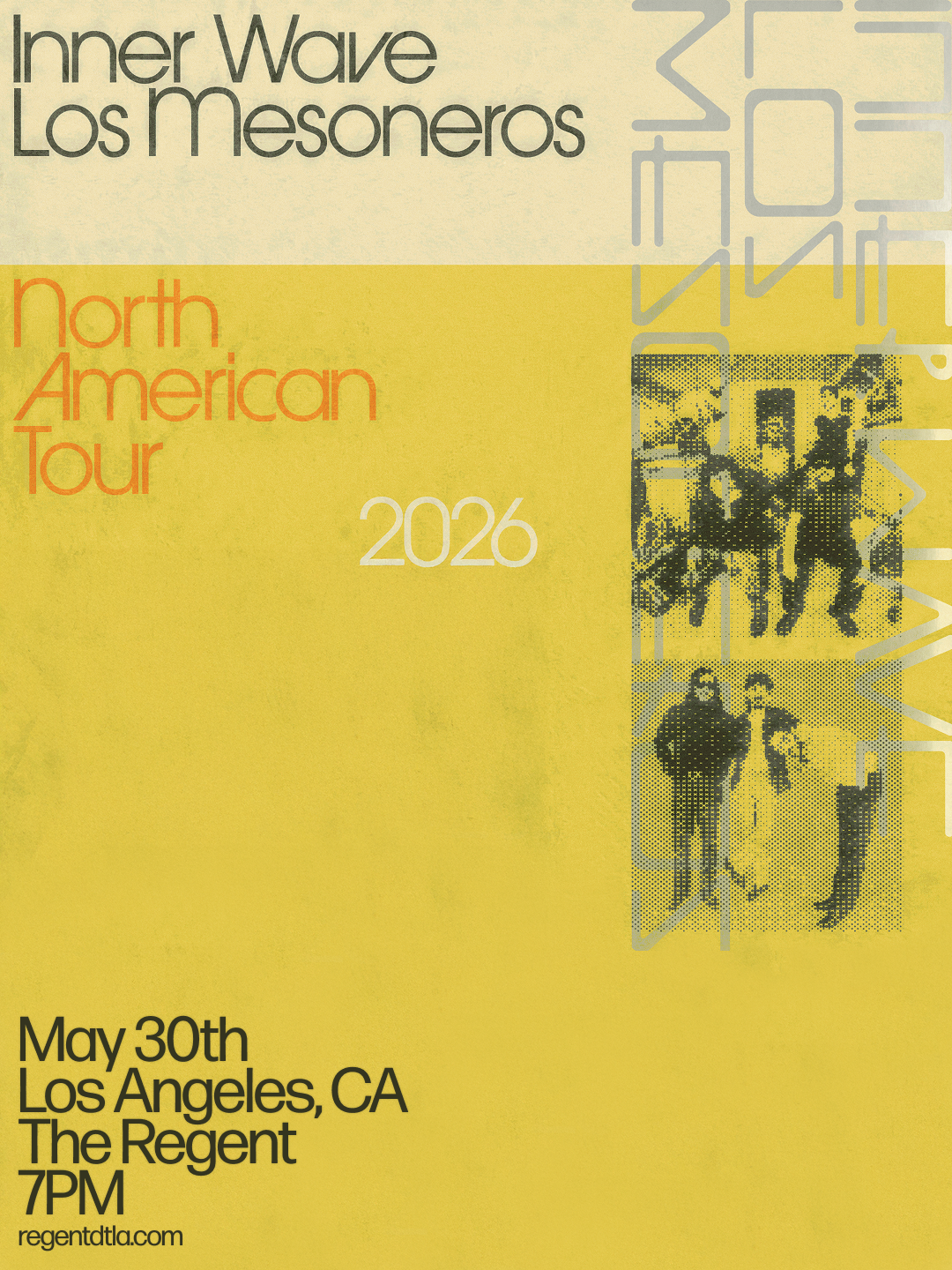 (Sold-out show) Inner Wave & Los Mesoneros at The Regent on Saturday, May 30-