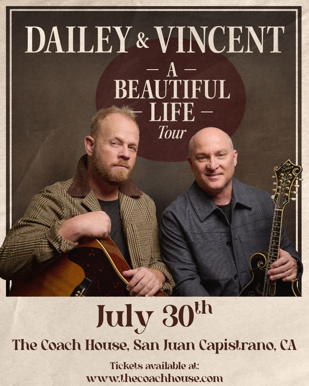 Daily & Vincent at The Coach House on July 30th