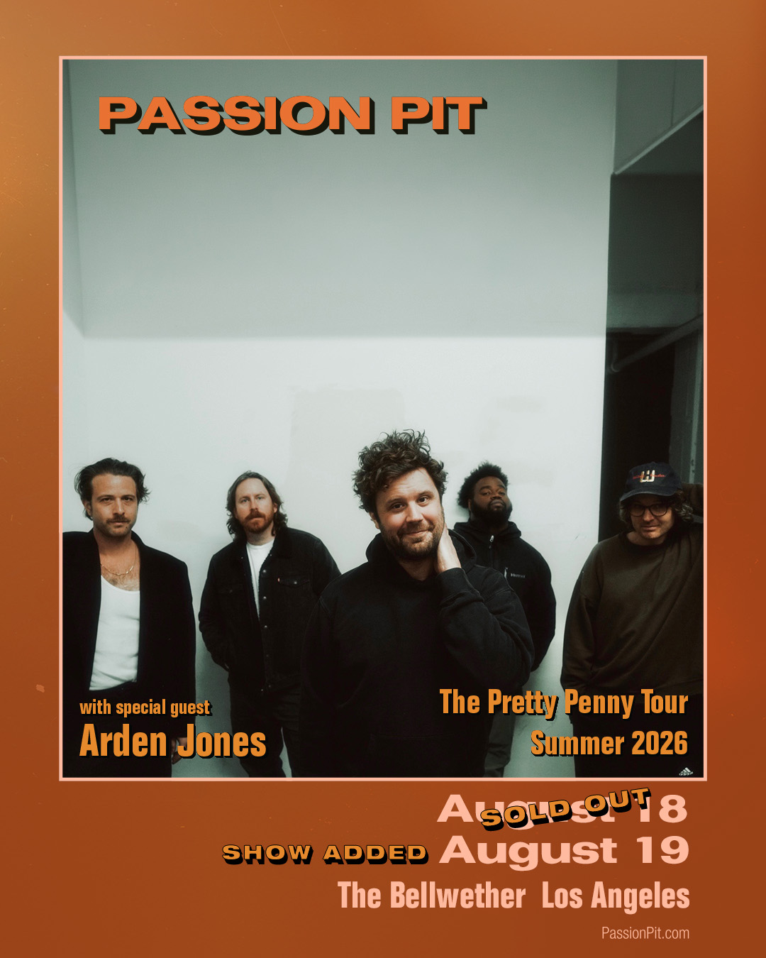 MEMBERS ONLY: Passion Pit at the Bellwether on August 19