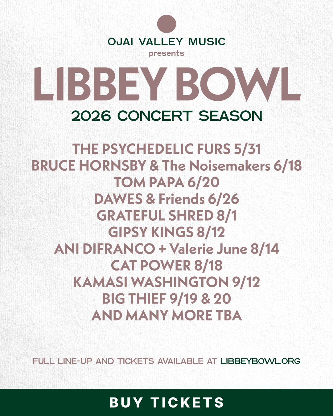 MEMBERS ONLY: Dawes & Friends at The Libbey Bowl on June 26
